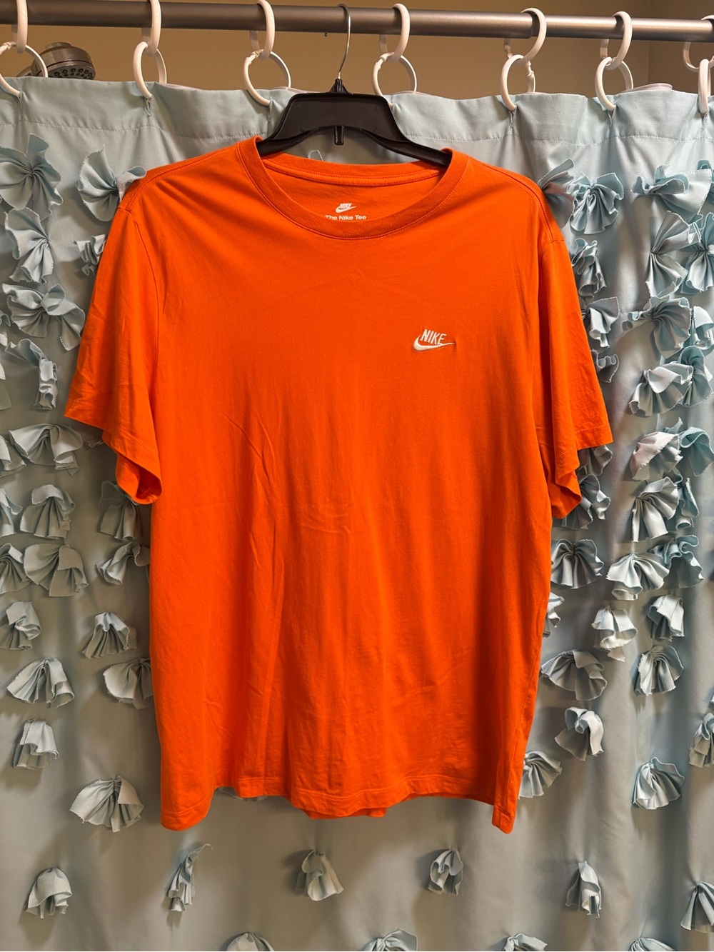 Nike Bright Orange Short Sleeve Crew T-Shirt with White Logo